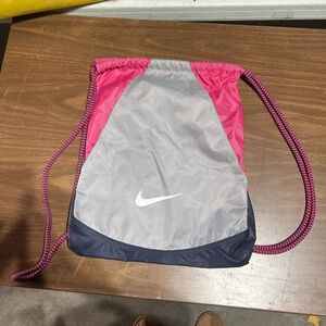Nike Pink and Gray Sports Sack